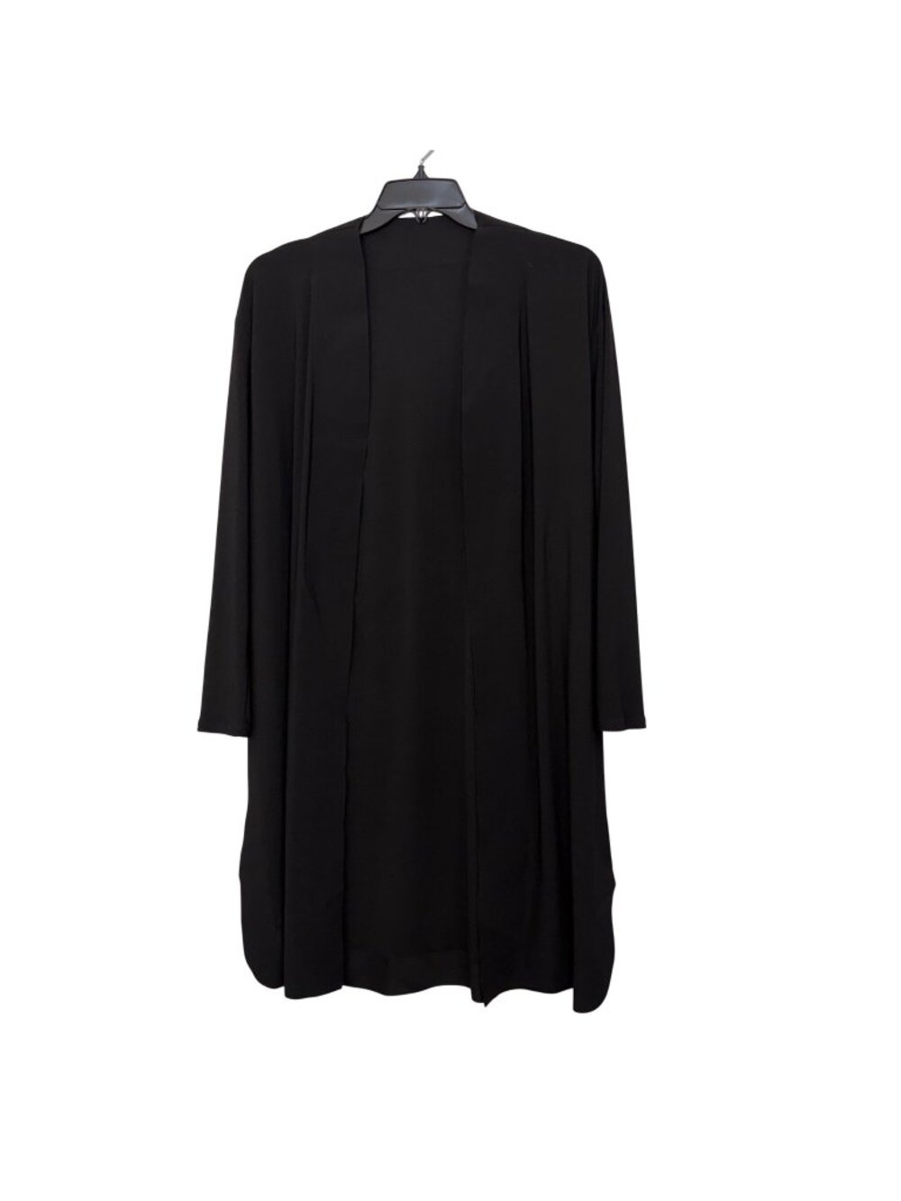 MaxMara Leisure Womens Long Black Open Front Cardigan Size L